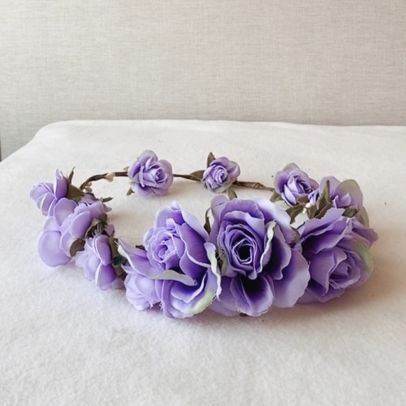 Accessories - Purple rose flower crown